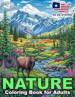 Nature Coloring Book for Adults: Relaxing Landscapes and Beautiful Scenes